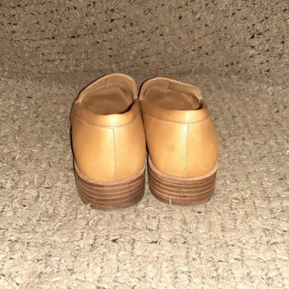 MADEWELL-The Frances-Tan Brown Leather Pointed Toe Loafers-Sz 8-Excellent - Picture 6 of 8